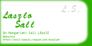 laszlo sall business card